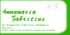 annamaria fabritius business card